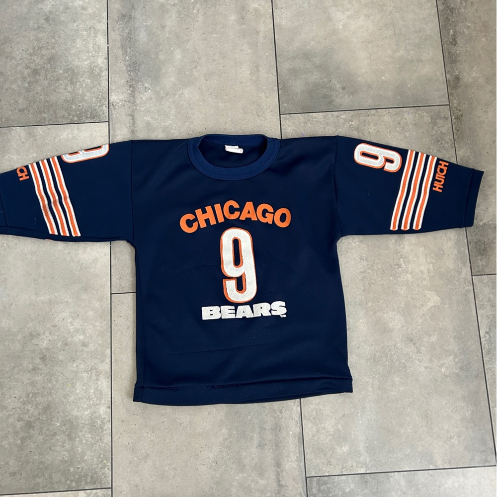 Vintage HUTCH Youth Chicago Bears jersey "9" blue orange football shirt small